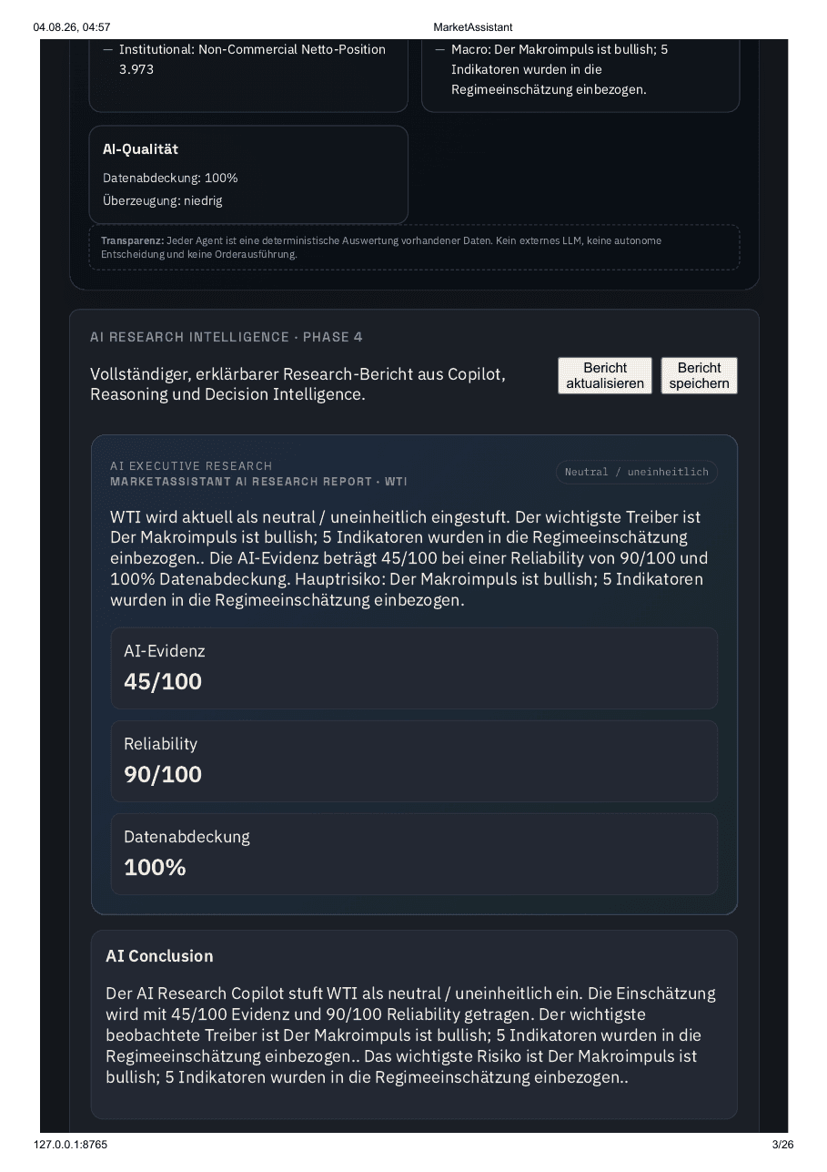 MarketAssistant Pro AI Research Intelligence demonstration